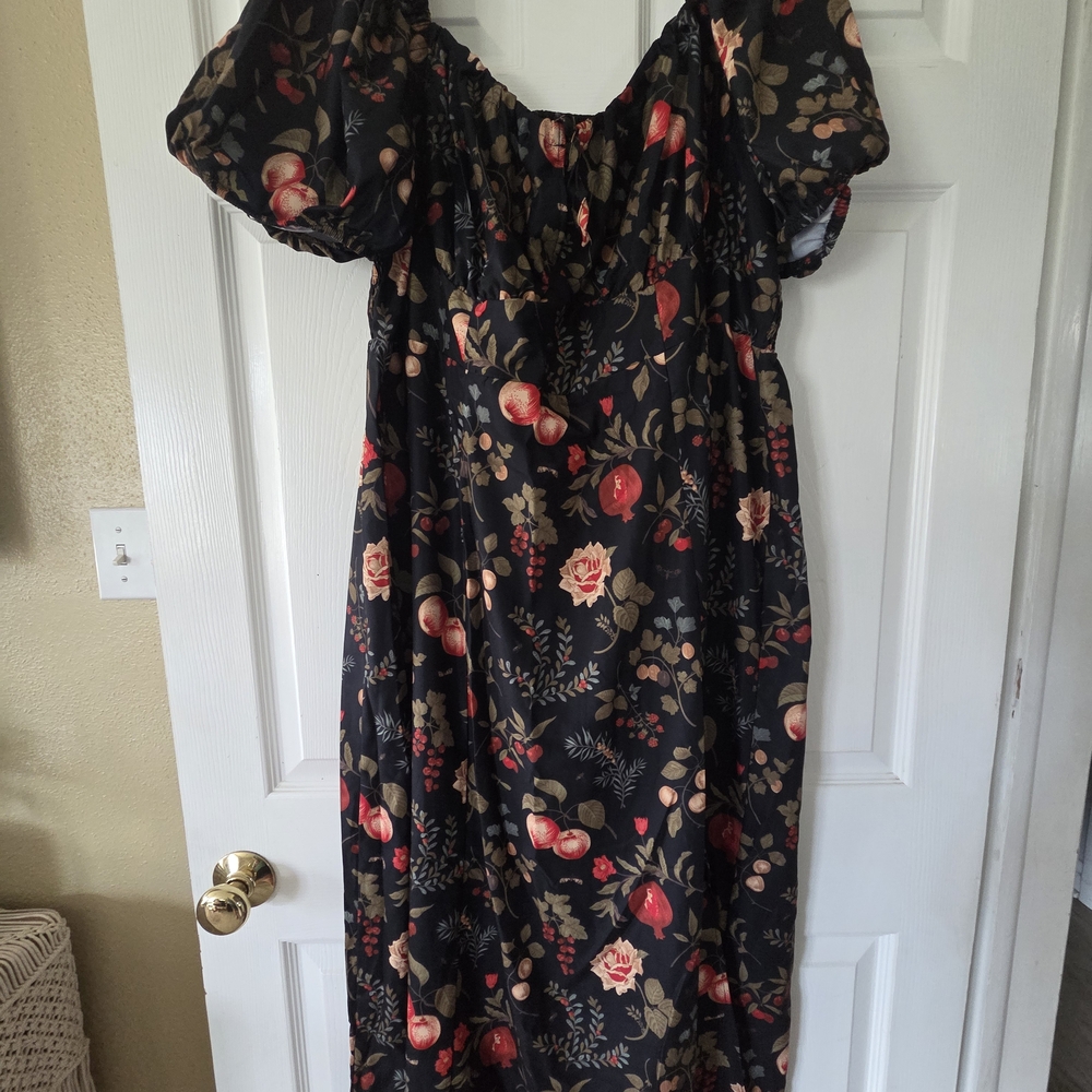 Floral Black Dress